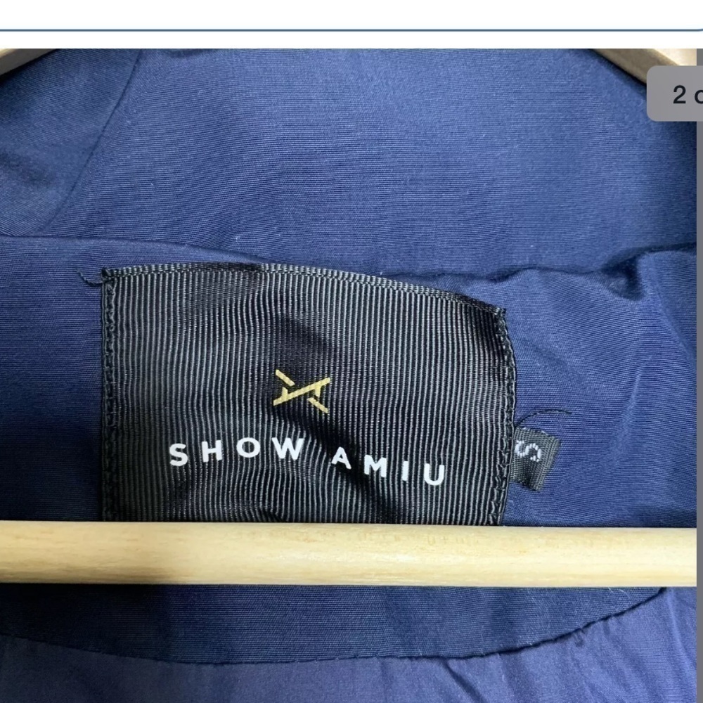 Show Amiu Women’s Down Puffer Coat Small Navy Blue - Picture 2 of 6